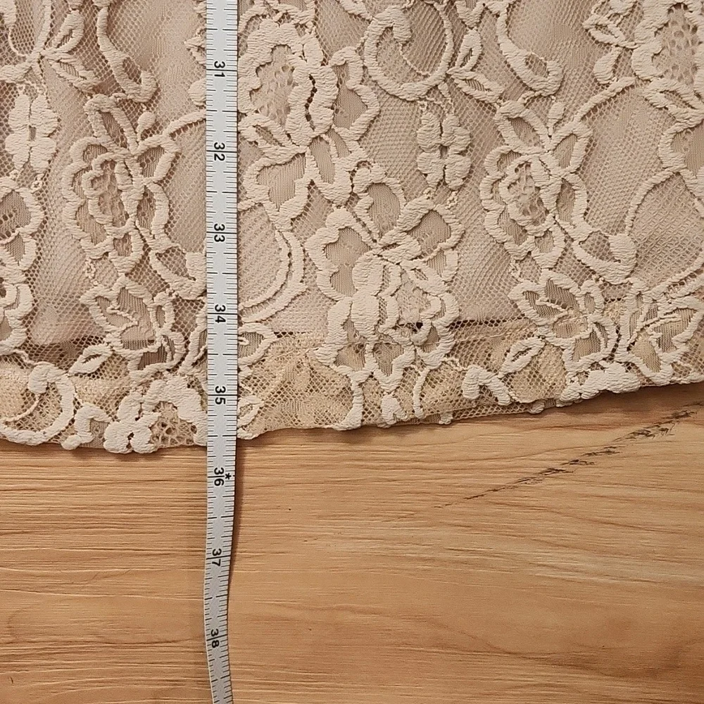 ZARA WOMAN Tan color  Lace Sleeveless Dress, Sz S - Picture 11 of 12